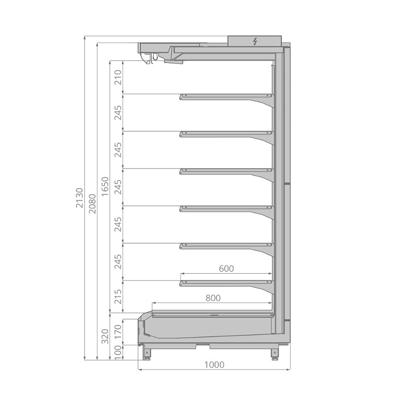 Горка холодильная Brandford TESEY Portable 125