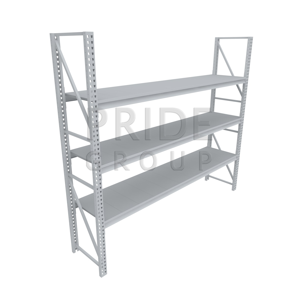 картинка Стеллаж грузовой СГП 1500x600x3000 3 полки крашенные